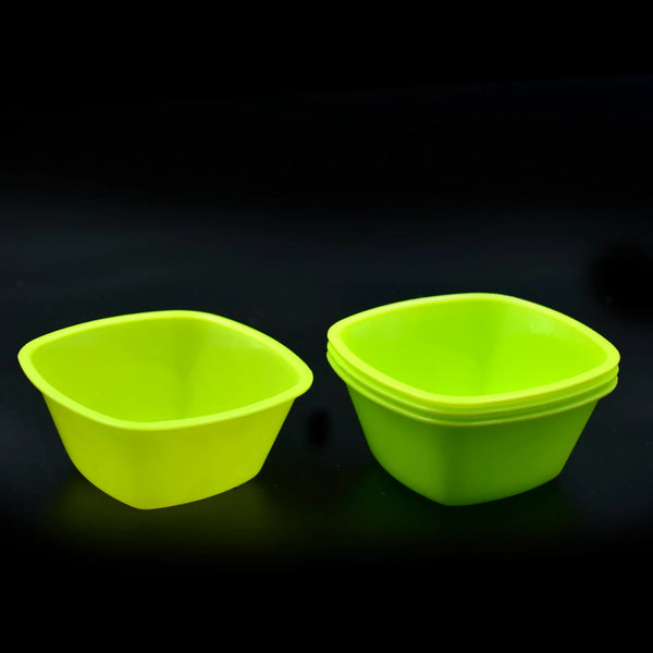 Square Plastic Bowl For Serving Food (Pack of 4) - Justgrabit Inc.