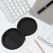 Cute Round Earphone Carrying Case - Multi - Use Pocket Pouch for Headphones, Cables, Coins, Airpods & More - justgrabit.in | Just Grab It