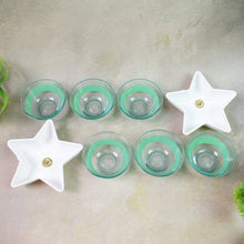 Star Station 6 Pc Glass Bowl & 2 Pc Plastic Star Snack Bowl Set (8 Pcs Set) - justgrabit.in | Just Grab It