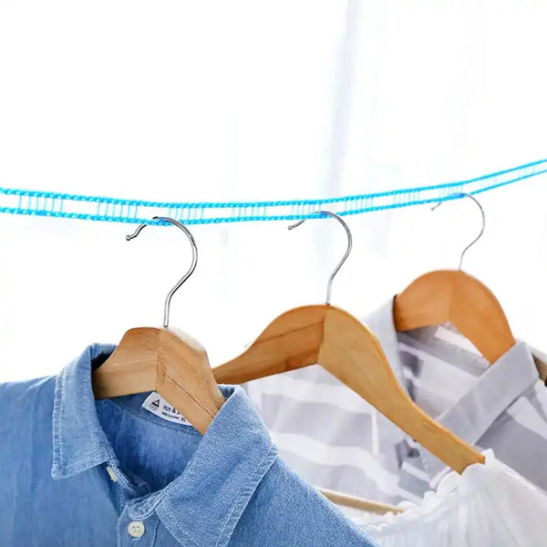 3 Meter Anti - Slip Clothesline Rope - Nylon, Hooks, Indoor/Outdoor - Justgrabit Inc.