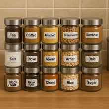 Kitchen Spice Jar Label Sticker Sheet (1 Sheet) - justgrabit.in | Just Grab It
