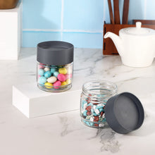 Airtight Transparent Kitchen Storage Jar with Secure Lid (1 Pc / 500 ML Approx) - justgrabit.in | Just Grab It