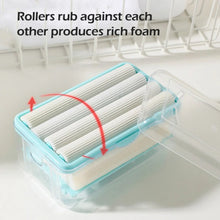 2 - in - 1 Portable Soap Dish & Dispenser – Multifunctional Soap Holder with Roller & Drain Holes for Bathroom, Kitchen, Home Use (1 Pc) - Justgrabit Inc.