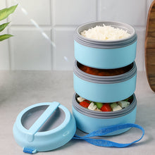 3 Layer Insulated Lunch Box Set with Handle & Strap - (Set) - justgrabit.in | Just Grab It
