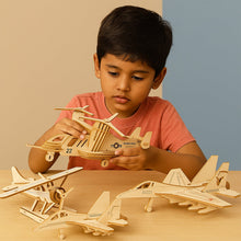 3D Wooden Aircraft Puzzle DIY Assembly Kit (Mix Design – 1 Set) - justgrabit.in | Just Grab It