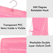 6 Pockets Hanging Purse Handbag Organizer Clear Hanging Shelf Bag (1 Pc) - justgrabit.in | Just Grab It