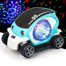 360° Rotating Stunt Car Toy – Bump & Go with 4D Lights, Music & Disco Ball (1 Pc, Battery Not Included) - Justgrabit Inc.