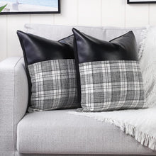 Pillow Covers Cushion Cases Soft Leather and Cotton (23 × 22 Inch / 1 Pair / 2 Pc) - justgrabit.in | Just Grab It