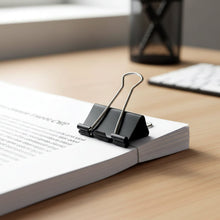 Heavy - Duty Black Binder Clips Set (19 mm, 40 Pc) - justgrabit.in | Just Grab It
