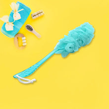 Loofah Back Scrubber for Shower, Long Handle Bath Sponge Shower Brush, Soft Nylon Mesh Back Cleaner Washer, Body Bath Brush for Women and Men, Bathroom Shower Accessories (45 Cm) - justgrabit.in | Just Grab It