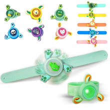 LED Light & Spinning Slap Kids Cartoon Bracelet Wrist Band (1 Pc / Mix Design) - justgrabit.in | Just Grab It