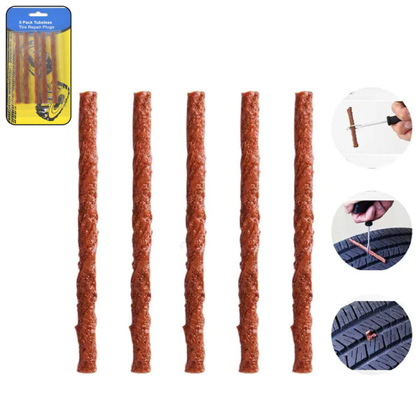 Tyre Repair Brown Emergency Puncture Seal Strips (5 Pcs Set) - justgrabit.in | Just Grab It