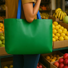 Plastic Eco - Friendly Large Shopping Tote Bag 62x44cm (Mixcolor & 1 Pc) - justgrabit.in | Just Grab It