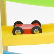 Car Racer Track Play set Wooden Click Clack Toys With 4 Mini Racers (1 Set) - justgrabit.in | Just Grab It