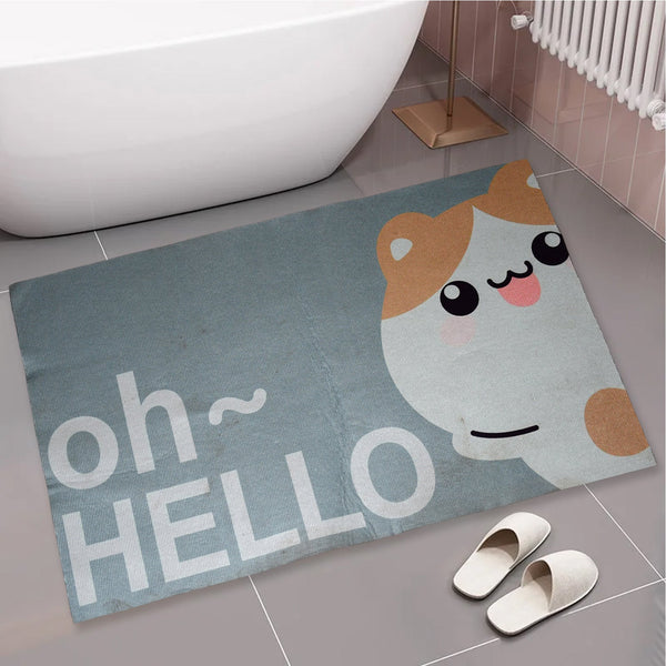 Square Bathroom mat Water Door Mat for Home, Kitchen (59x40) (Mix Design) - justgrabit.in | Just Grab It