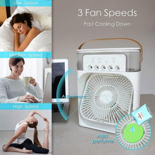 Portable Air Cooler Fan with 7 - Color Light – Personal AC Fan - justgrabit.in | Just Grab It