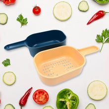 Vegetable Slicer Cutter - 6 Blades Kitchen Accessories, Tools & Appliances with Container & Handle (1 Set) - justgrabit.in | Just Grab It