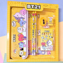 Stationery Kit for Kids - Metal Pencil Box, Sharpener, Pencil & Eraser (12 Pc Set) - justgrabit.in | Just Grab It