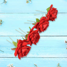 Hair Clip Red Rose Bridal Hair Pins Rose (12 Pcs Set / Red Color Only) - justgrabit.in | Just Grab It