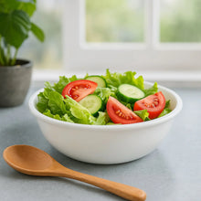 Plastic 6 Inch White Round Deep Serving Bowl (1 Pc) - justgrabit.in | Just Grab It