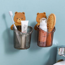 Cute Teddy Bear Toothbrush Holder for Kids (3 Pc Set) - justgrabit.in | Just Grab It