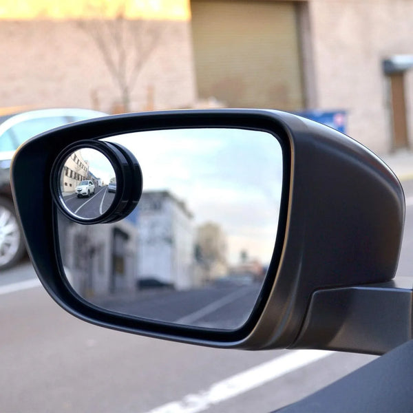 Car Blind Spot Mirror – HD Glass, Convex & Frameless (2 Pcs Set) - Justgrabit Inc.