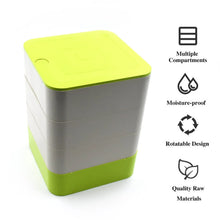 4 Layers Jewelry Box, 360 Degree Rotating Jewelry Box, Jewelry and Earring Organizer Box, Accessory Storage Box - justgrabit.in | Just Grab It