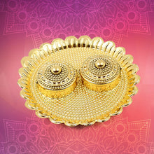 Round Shape Special Puja Thali, Kumkum Thali Holder (1 Pc / Big) - justgrabit.in | Just Grab It