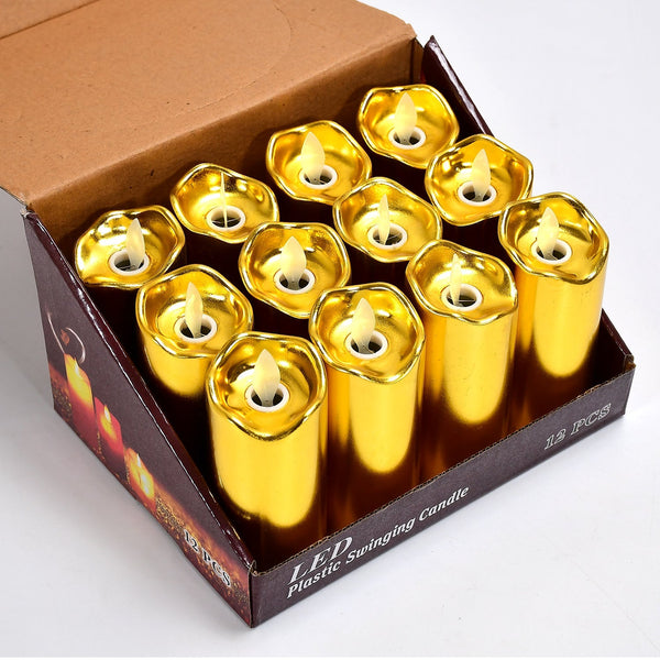 Big Swinging Candle 12pcs For Wedding Decoration And Birthday Party, Diwali - justgrabit.in | Just Grab It