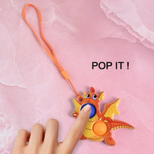 2 - Bubble Dragon - Shaped Push Pop Fidget Toy with Strap (1 Pc) - Justgrabit Inc.