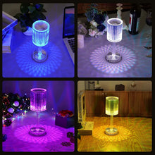 Crystal Table Lamp , Touch Control Atmosphere Nightstand Lamp With USB Charging Line - Justgrabit Inc.