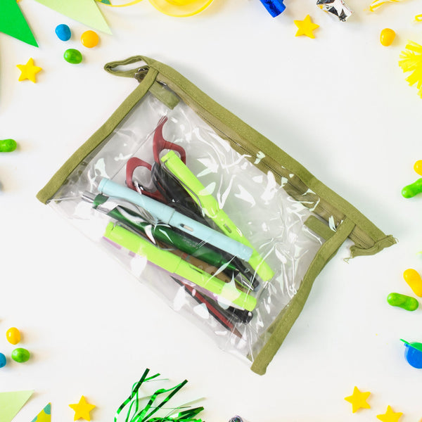 Transparent Zipper Closing Pouch (1 Pc) - justgrabit.in | Just Grab It