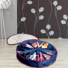 Round Foldable Shoe Organizer Bag 12 - Section - Justgrabit Inc.