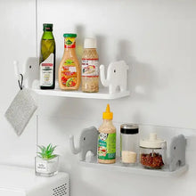 Multifunctional Elephant - Shaped Wall Shelf – No - Punch Mini Organizer for Kitchen, Bathroom & Bedroom - justgrabit.in | Just Grab It
