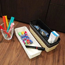 Plastic Multipurpose Desk Organizer Tray Office Drawer Dividers Storage Bins for Kitchen, Bathroom, Office, Makeup, Bedroom Dresser, Craft Basket Rack Multicolour (6 Pcs Set) - Justgrabit Inc.