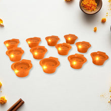 Flower Water Sensor Diyas for Diwali Decoration, Diwali (12 Pcs Set) - justgrabit.in | Just Grab It