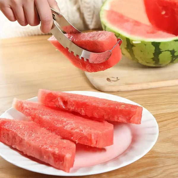 3in1 Stainless Steel Watermelon Cantaloupe Slicer Knife, Corer Fruit, Vegetable Tools Kitchen (1 Pc) - Justgrabit Inc.