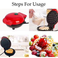 Mini Waffle Maker Machine Waffle Iron Home Appliances Kitchen Gift Easy To Clean, On - Stick Surfaces, Perfect Breakfast, Dessert, Sandwich, Cakes, Other Snacks Machine - justgrabit.in | Just Grab It