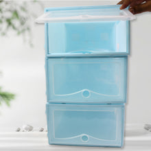 3 Layer Plastic Shoes Storage Box, Stackable Shoe Storage (1 Set / 3 Layer Set) - justgrabit.in | Just Grab It
