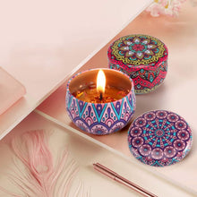 Premium Decorative Mandala Printed Metal Candle Container (4 Pc) - justgrabit.in | Just Grab It