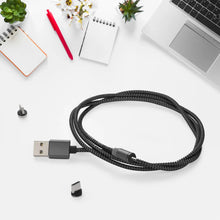 Magnetic Charging Cable 3 in 1 Metal Magnetic Micro USB Type C Lighting Cable with LED, Multiple Charging Adapters for All Android and all Smartphones (Compatible with All Android and iPhone Smartphones, Tablet, PC, Mobile - Justgrabit Inc.