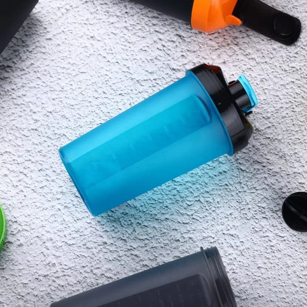 700ml Protein Shaker Bottle with Powder Storage 3 - Compartment Gym Shake - Justgrabit Inc.