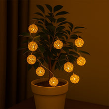 Battery Operated Rattan Ball String Decorative Fairy Lights - justgrabit.in | Just Grab It