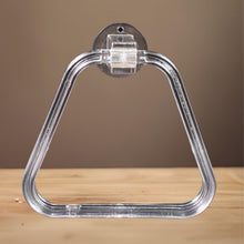 Unbreakable ABS Square Towel Ring Wall Mounted Stand / Holder (1 Pc) - justgrabit.in | Just Grab It