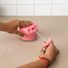 Manual Mini Food Processor Vegetable Chopper Hand Pull String Onion Chopper (1 Pc) - justgrabit.in | Just Grab It