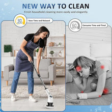 9 In 1 Rechargeable Electric Spin Scrubber with Telescopic Handle (1 Set) - justgrabit.in | Just Grab It