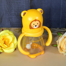 Baby Feeding Bottle with Handles & Straw (Mix Design, Size & Color / 1 Pc) - justgrabit.in | Just Grab It