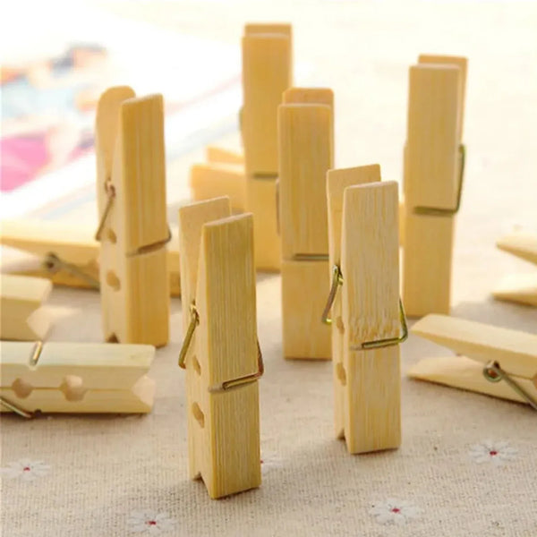 Multipurpose Wooden Heavy Clips – Clothespins, Craft Clips for Arts & Crafts (20 Pieces) - justgrabit.in | Just Grab It