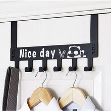 Heavy - Duty Carbon Steel Door Hook Hanger Rack (1 pc / 6 Hook / Black) - justgrabit.in | Just Grab It