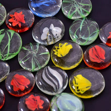 Glass Gem Stone, Flat Round Marbles Pebbles for Vase Fillers, Attractive pebbles for Aquarium Fish Tank. - Justgrabit Inc.